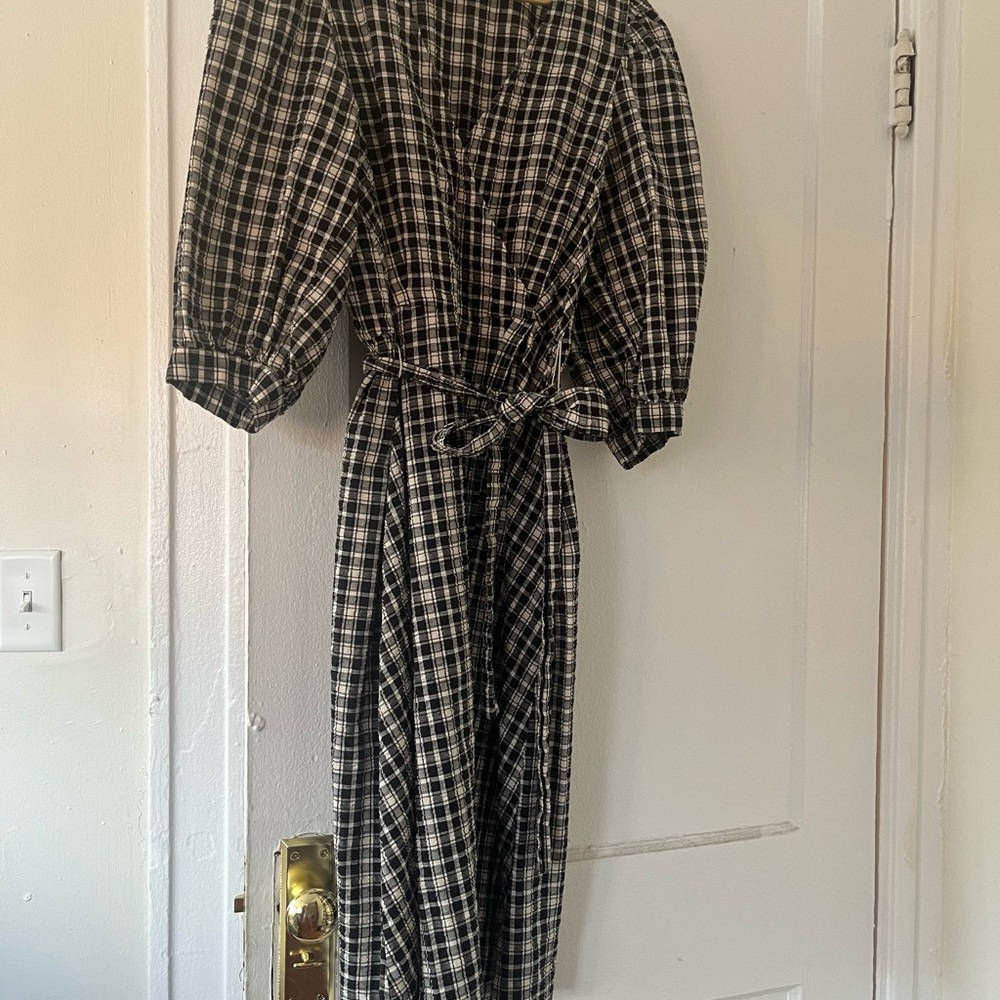 Plaid Black and White Women's Dress